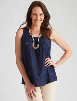 Millers Sleeveless Knit Broidery Tank Top