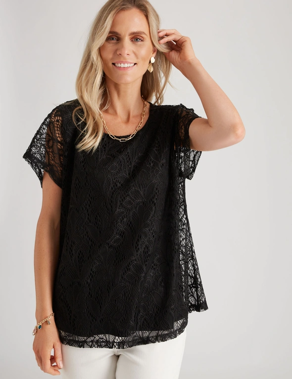 Millers Extended Sleeve Lace Top, hi-res image number null