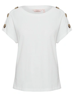 Millers Textured Top with Button Shoulder Detail