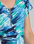 Millers Extended Sleeve Zipped Detail Printed Top, hi-res