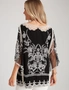 Millers Extended Sleeve Embroidered Woven Top with Neck Trim, hi-res