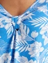 Millers Short Sleeve Printed Knot Detail V Neck Top, hi-res