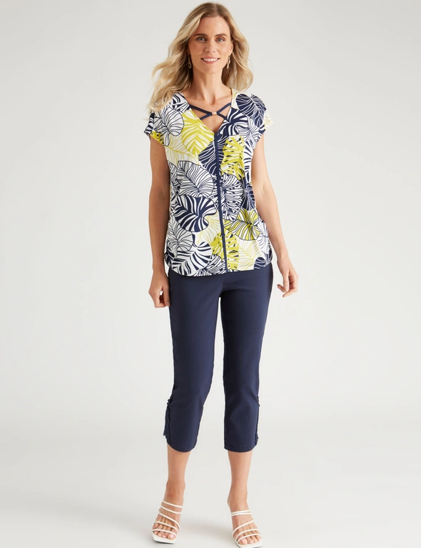 Millers Extended Sleeve Top with Neck Trim, hi-res image number null