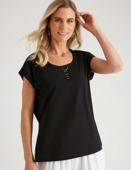 Millers Extended Sleeve Top with Ring Trim