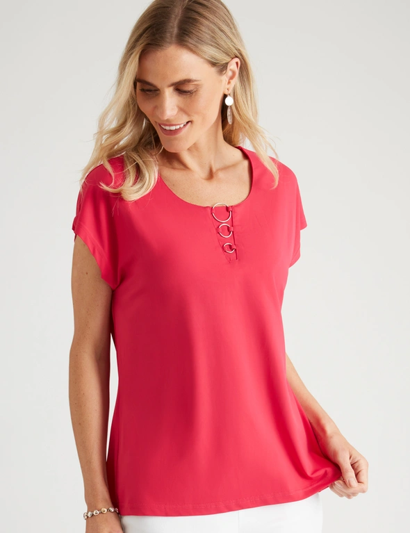 Millers Extended Sleeve Top with Ring Trim, hi-res image number null