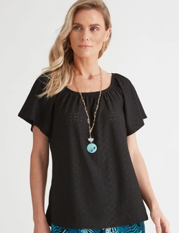 Millers Knit Broidery Off Shoulder Top