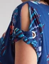 Millers Extended Sleeve Printed Cold Shoulder Top with Tie Detail, hi-res