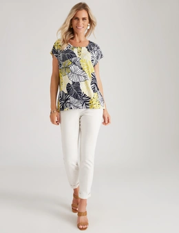 Millers Extended Sleeve Top with Neck Trim