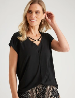 Millers Extended Sleeve Top with Neck Trim