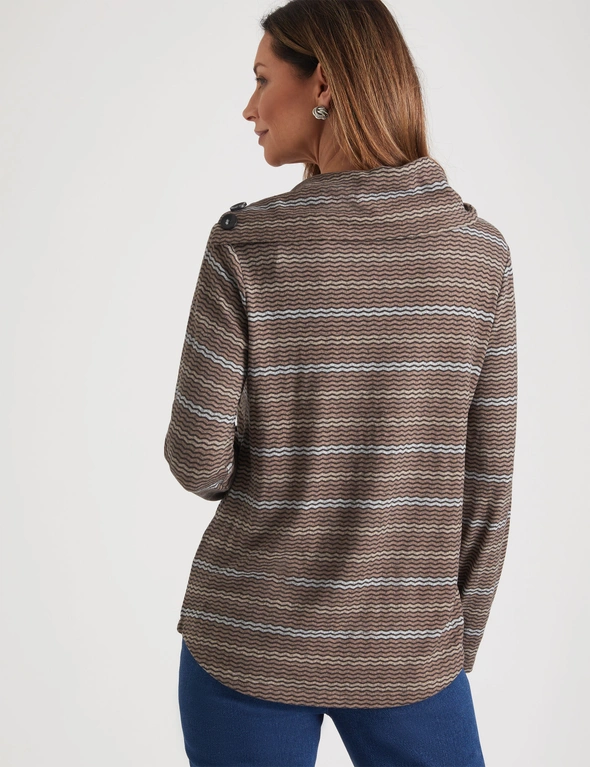 Millers Long Sleeve Brushed Split Neck with Button Detail, hi-res image number null