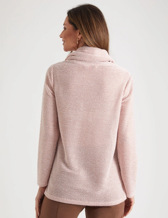 Millers Long Sleeve Textured Top with Snood, hi-res image number null
