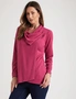 Milllers Long Sleeve Brushed Wrap Cowl Neck with Heatseal, hi-res