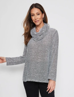 Millers Long Sleeve Textured Top with Snood