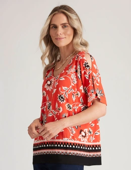 Millers Extended Sleeve Top with Cold Shoulder