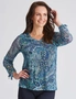 Millers Long Sleeve Mesh V-Neck with Sleeve Detail, hi-res