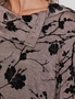 Millers Long Sleeve Slinky Split Neck Top with Flocked Print, hi-res