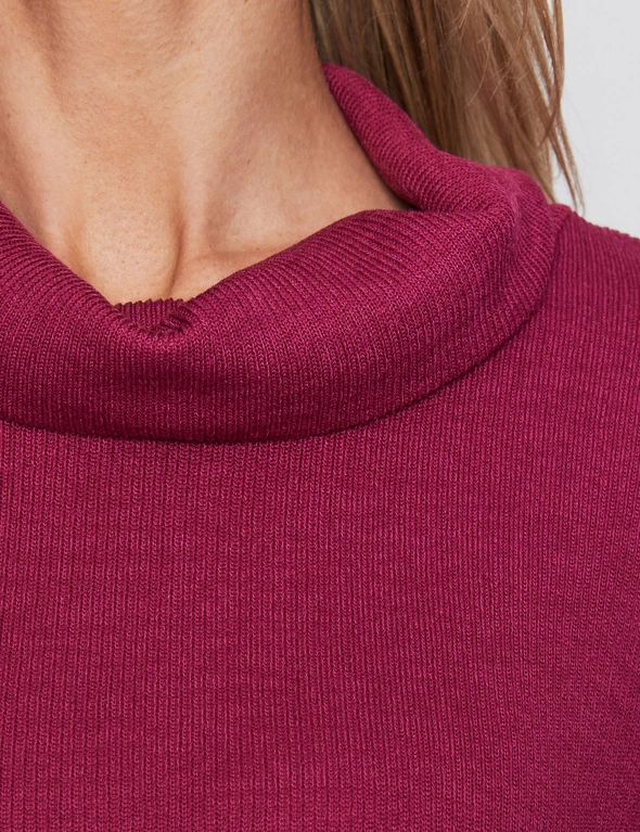 Millers Long Sleeve Rib Textured Brushed Roll Neck Top, hi-res image number null