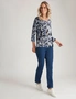 Millers 3/4 Sleeve Top with Side Ruching Detail, hi-res