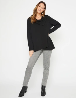 Millers Long Sleeve Brushed Wrap Front Top