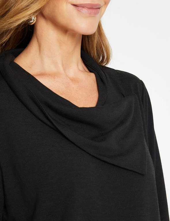 Millers Long Sleeve Brushed Wrap Front Top, hi-res image number null