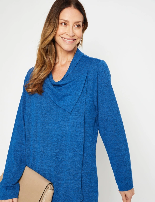 Millers Long Sleeve Brushed Wrap Front Top, hi-res image number null