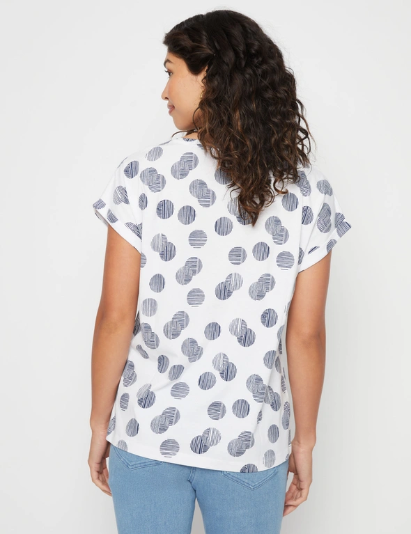 Millers Extended Sleeve Scoop Neck Printed T-Shirt, hi-res image number null