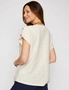 Millers Extended Sleeve Knit Broidery Top with Button Shoulder, hi-res