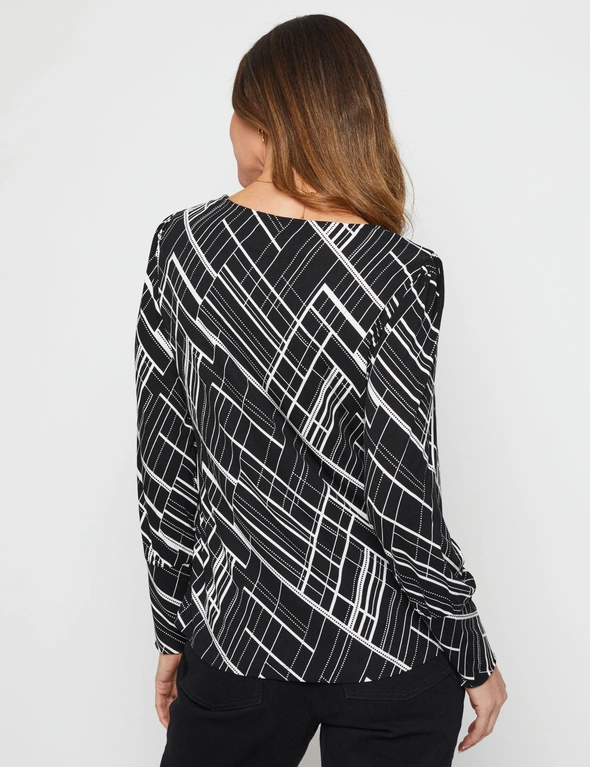 Millers Long Sleeve Printed Top with Deep Cuff, hi-res image number null