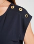 Millers Extended Sleeve Top With Button Shoulder Detail, hi-res