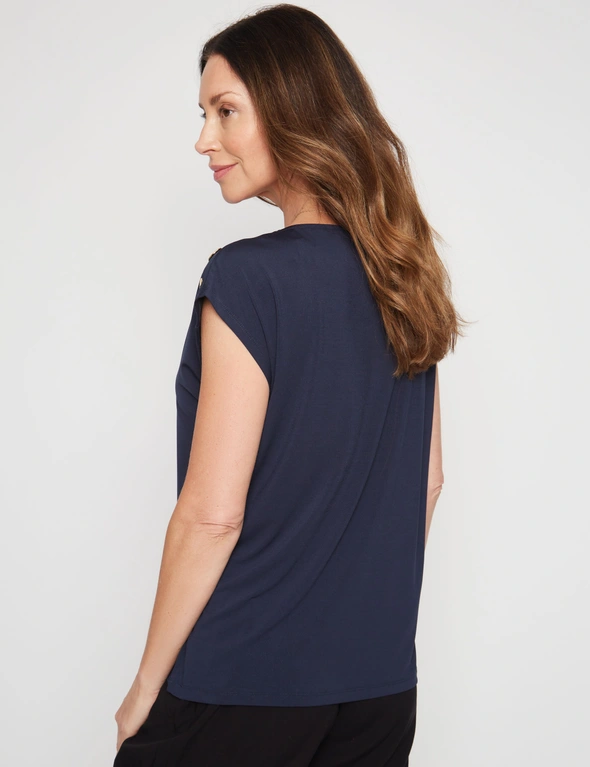 Millers Extended Sleeve Top With Button Shoulder Detail, hi-res image number null
