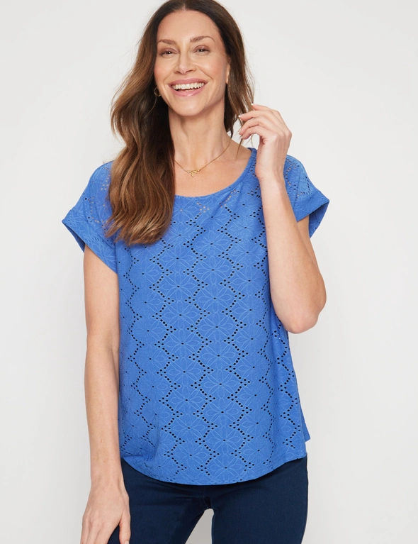 Millers Volume Knit Broidery Extended Sleeve Top | Millers