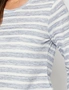 Millers 3/4 Sleeve Spacedye Stripe T-Shirt, hi-res