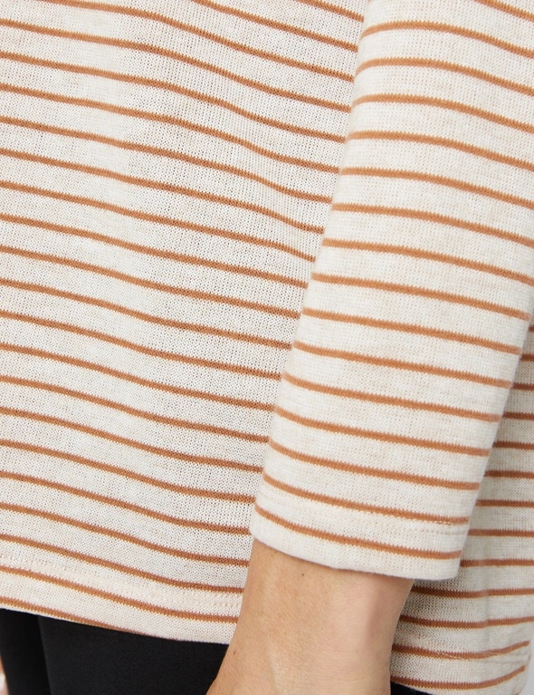 Millers Long Sleeve Brushed Stripe Scoop Neck, hi-res image number null