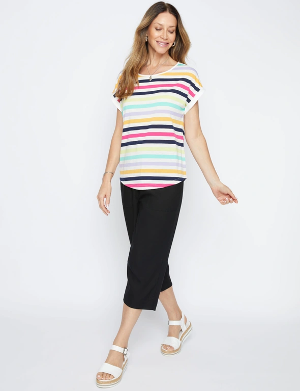 Millers Multi Stripe Extended Sleeve T-Shirt, hi-res image number null