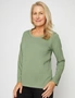 Millers Long Sleeve Ribbed Scoop Neck T-Shirt, hi-res