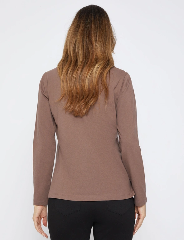 Millers Long Sleeve Ribbed Scoop Neck T-Shirt, hi-res image number null