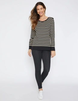 Millers Long Sleeve Stripe Ribbed T-Shirt