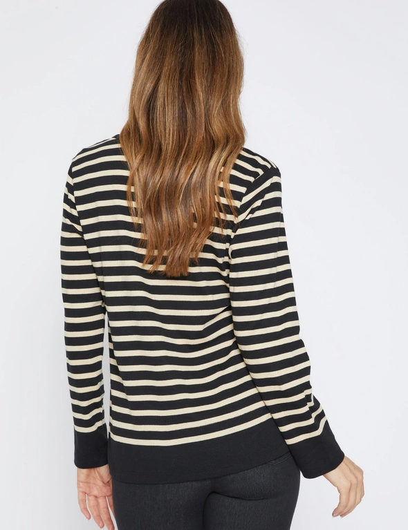 Millers Long Sleeve Stripe Ribbed T-Shirt, hi-res image number null