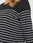 Millers 3/4 Sleeve Engineered Stripe T-Shirt, hi-res