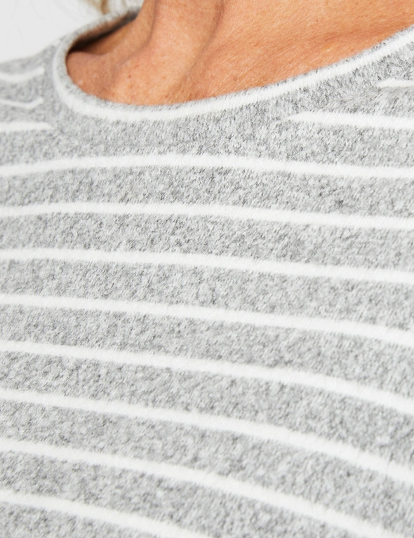 Millers Long Sleeve Stripe Brushed Top, hi-res image number null