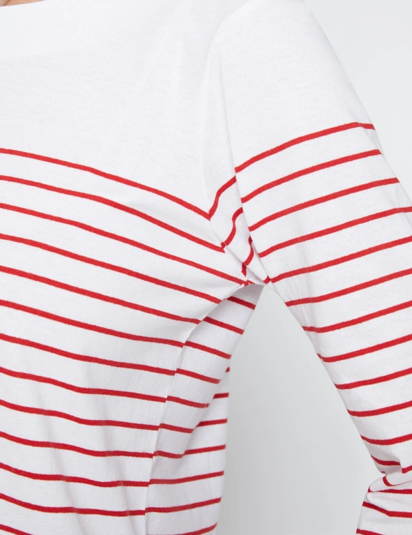 Millers 3/4 Sleeve Engineered Stripe T-Shirt, hi-res image number null