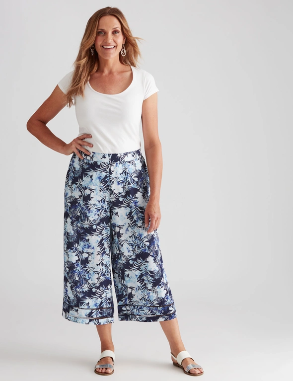 Millers Pull on Printed Crepe Culotte Bottom, hi-res image number null