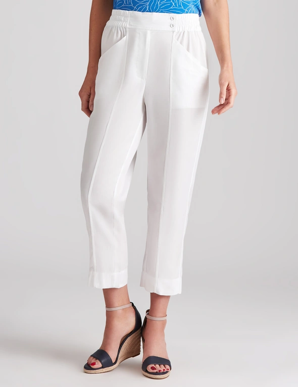 Millers Ankle Length Zipped and Patch Pocket Front Twill Pants, hi-res image number null