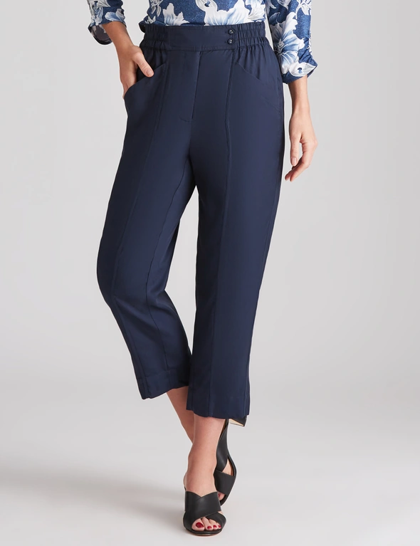 Millers Ankle Length Zipped and Patch Pocket Front Twill Pants, hi-res image number null