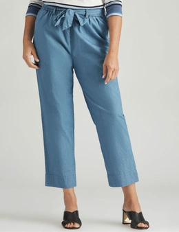 Millers Ankle Length Tie Waist Chambray Pants
