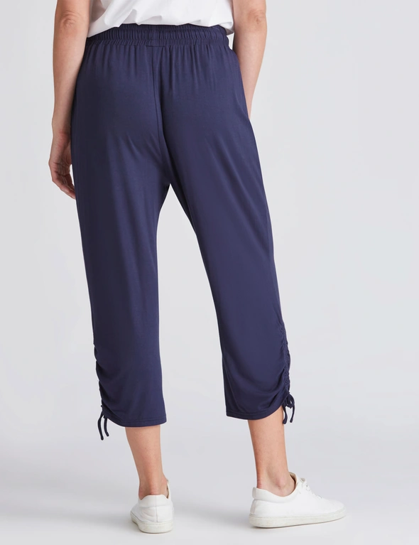 Millers 7/8th Length Knit Pant with Ruching and Tie Hem, hi-res image number null