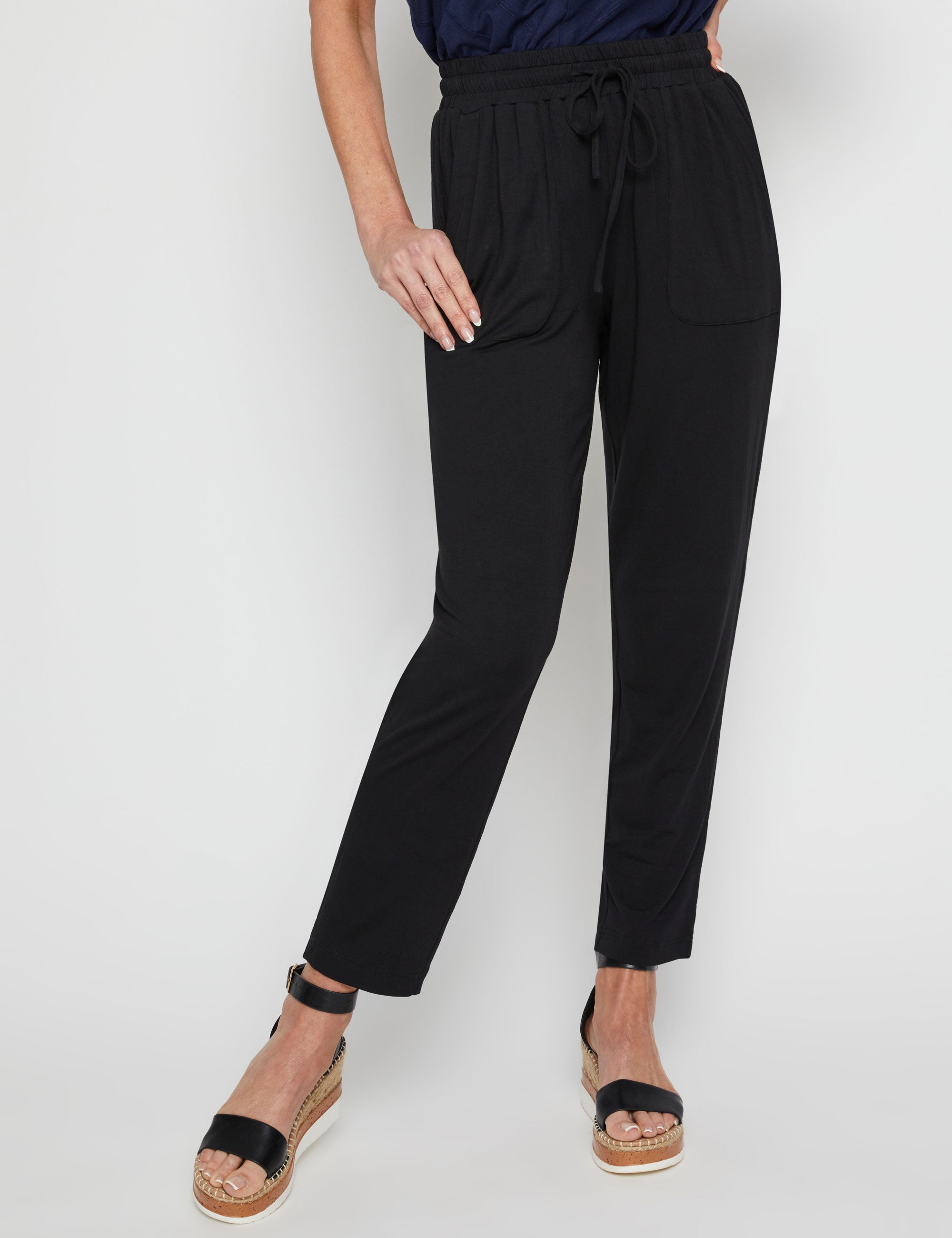 Millers Full Length Jersey Pant Plain Black