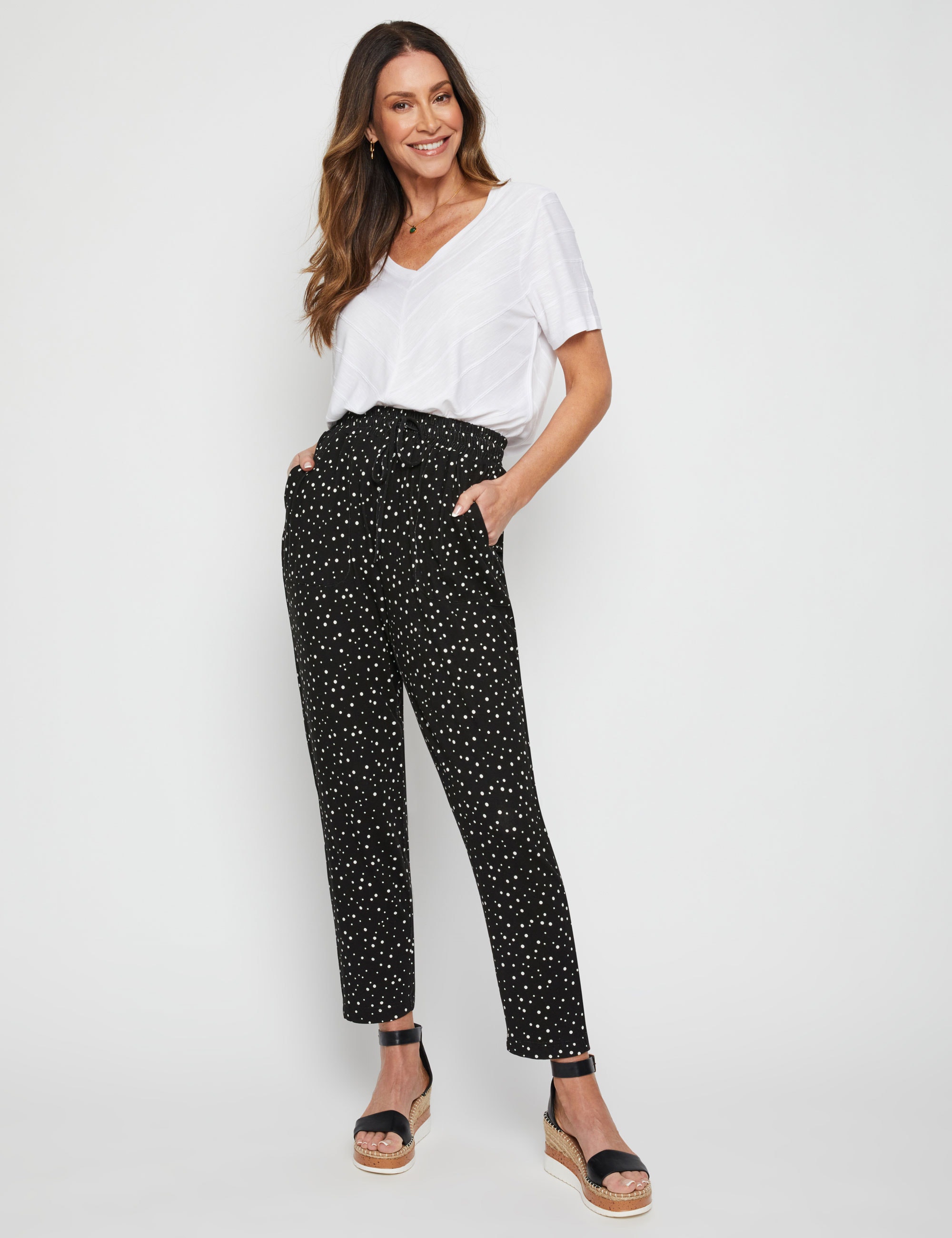 Millers Full Length Jersey Pant Plain Black