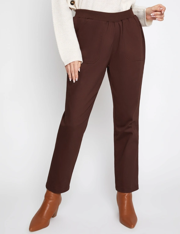 Millers Full Length Rib Waist Cotton Pant, hi-res image number null
