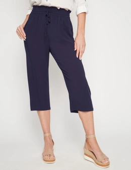 Millers Ankle Length Paperbag Waist Textured Rayon Pant